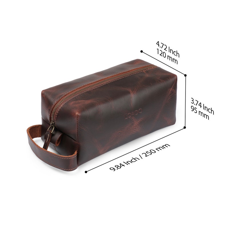 Top Grain Leather Dopp Kit for Men Handcrafted Leather Travel Etsy