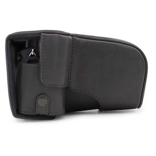 MegaGear Mezza Custodia In Vera Pelle Per Nikon Z Fc – Ever Ready, Accesso A Batteria E Slot Schede, Montaggio Treppiede (Marrone)
