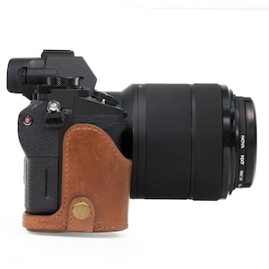 Top Grain Leather Sony Alpha A7S II, A7R II, A7 II (28-70mm) Camera Case with Battery Access, Solid Quality Camera Cover for Precision Fit