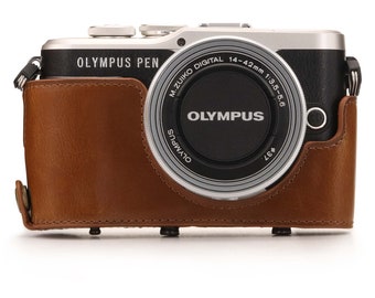 Olympus PEN E-PL10, E-PL9 (14-42mm) Leather Camera Case & Strap