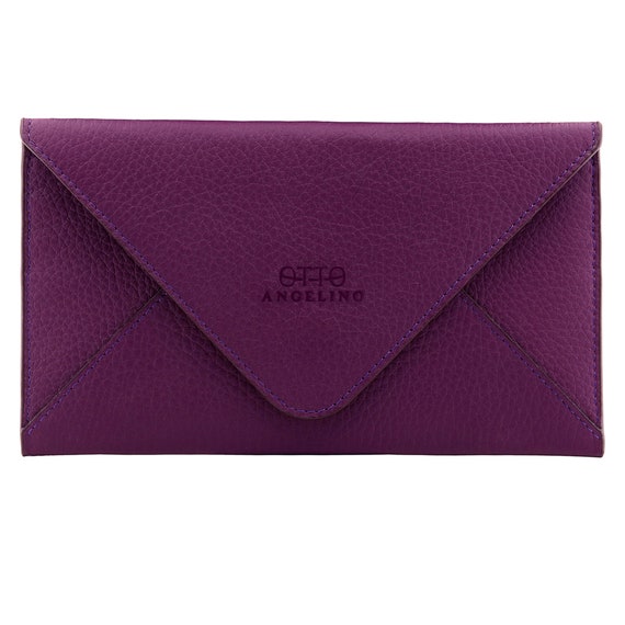 Hand Crafted Top Grain Leather Envelope Clutch Wallet RFID -  Israel