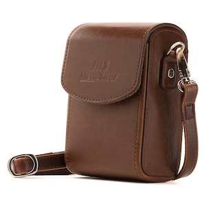 Leather camera case & strap compatible with Panasonic Lumix dc-ZS80, dc-ZS70, dmc-LX10, dmc-ZS60, dmc-ZS100, TZ95, TZ90, LX15, TZ80, TZ100