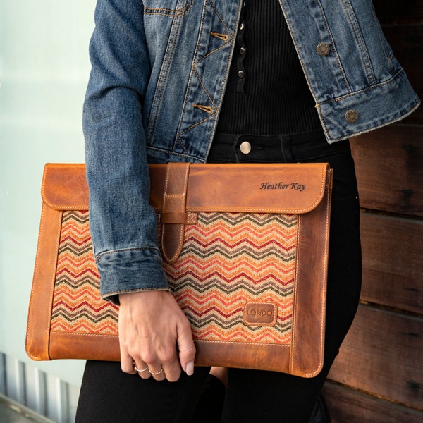 Personalized Leather Sleeve Bag for MacBook Pro and Air - 16", 14'', 13", 13.3" & 15" MacBook Air Case, MacBook Pro Case