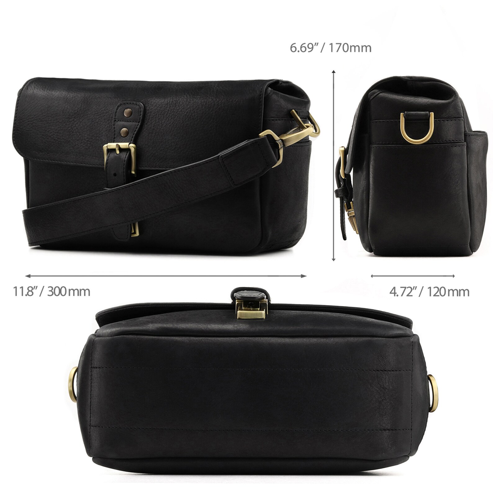 Personalized Italian Leather Messenger Bag Camera Bag for Etsy