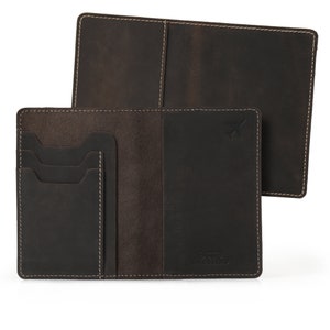 Personalized Leather Passport Holder, Leather Passport Cover with Customization Option, Passport Case, Genuine Leather Passport Wallet 8 Chestnut