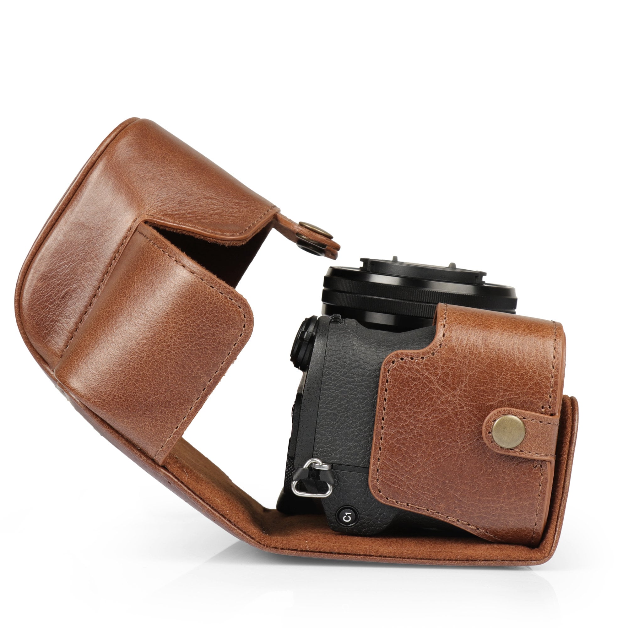 Buy Fine Leather Camera Case & Strap Compatible With Sony Alpha