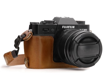 富士フイルム XT30 / XT30 ii / XT30 iii 用牛革製カメラケース +