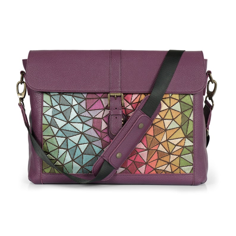 Personalized Real Leather Messenger Bag Macbook Pro 15 Inch Etsy