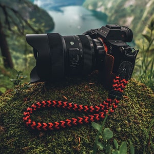 Wrist and Neck Strap for SLR, DSLR Cameras - Small / Medium / Large - Camel / Khaki Green / Mink / Cinnamon / Red