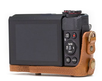 Canon Powershot G7X Mark II Ever Ready Leather Camera Case, Camera
