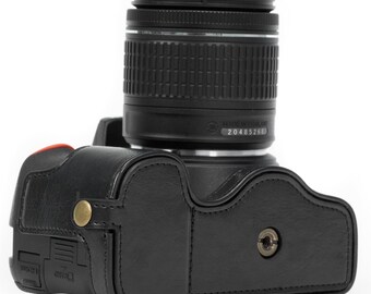 Leather Camera Case for Nikon D5600 D5500 Half Case, Padded