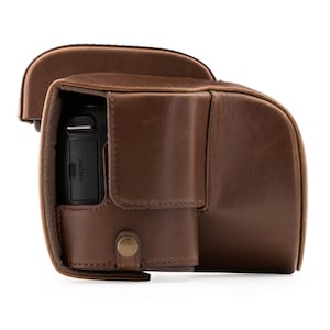 Custodia per fotocamera in pelle Ever Ready Panasonic Lumix DC-FZ80, borsa per fotocamera DSLR realizzata a mano per una vestibilità e una copertura precise, custodia per fotocamera in stile retrò