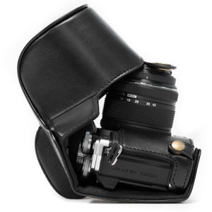 Olympus OM-D E-M10 Mark II, E-M10 14-42 mm Housse protectrice en cuir pour appareil photo, Housse pour appareil photo reflex numérique, Étui compact rembourré pour appareil photo Black