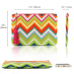 Modern Evening Clutch, Designer Womens Bohemian Clutch Purse, Ultra Slim Tassel Boho Clutch with Multiple Slots Money, Cards and Smartphone Bild 6