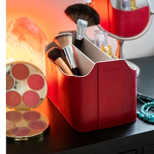 Portabrochas de maquillaje personalizado, vaso para brochas de maquillaje hecho a mano, estuche personalizado para brochas de maquillaje, organizador de control remoto con soporte para tableta