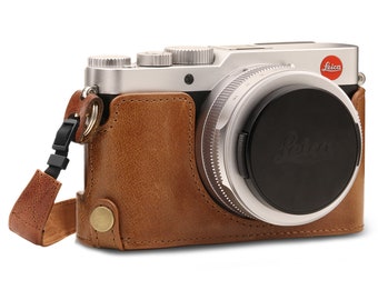 Fine Leather Camera Half Case & Strap Compatible with Leica D-Lux 7