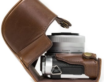 Panasonic Lumix DC-GX850, DC-GF9 12-32mm Lens, DMC-GF8  Leather Camera Bag, Ever Ready Camera Case with Battery Access, Quality Camera Bag