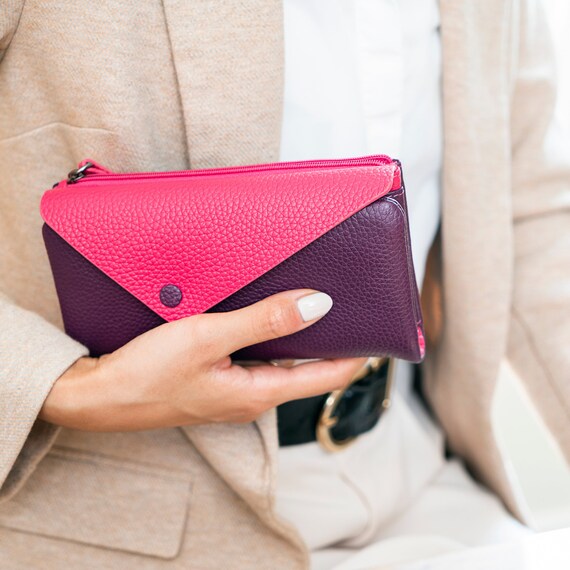 Hand Crafted Top Grain Leather Cash Envelope Wallet RFID Blocking Checkbook Wallet Unisex Credit Card Wallet With Phone Compatible Slots Etsy Ireland