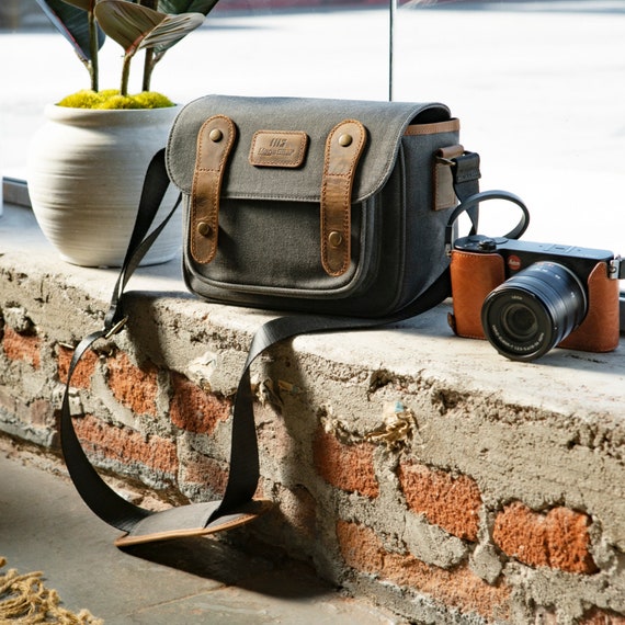 MegaGear Sequoia Canvas Camera Bag Compatible with Canon, Nikon