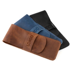 Personalized Pencil Case Top Grain Leather, Hand Crafted Pencil Pouch, Custom High-Quality Pen Case, Pen and Pencil Case with Tuck in Flap