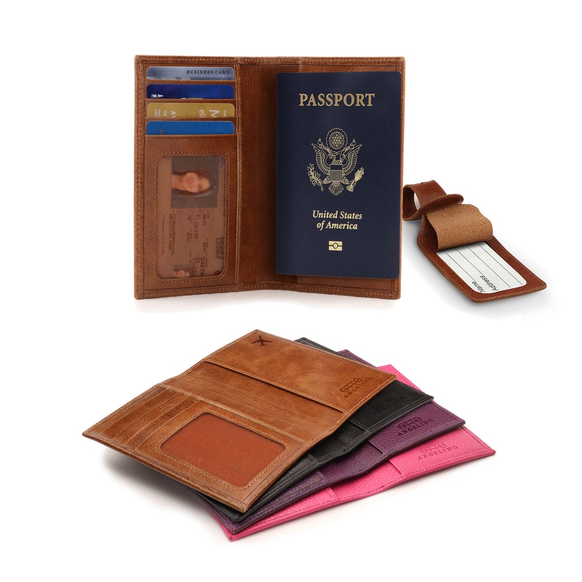 RFID Passport Cases and Card Holder with Luggage Tag Top Grain Etsy
