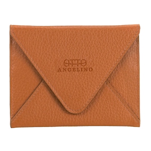 Pochette moderne en cuir pleine fleur, Pochette enveloppe fabriquée à la main, Pochette à capuche anti-RFID pour femme, Pochette minimaliste à capuche pour femme