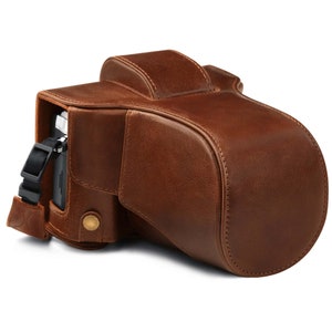 Fine Leather Camera Case & Strap Compatible with Olympus OM-D E-M5 Mark III