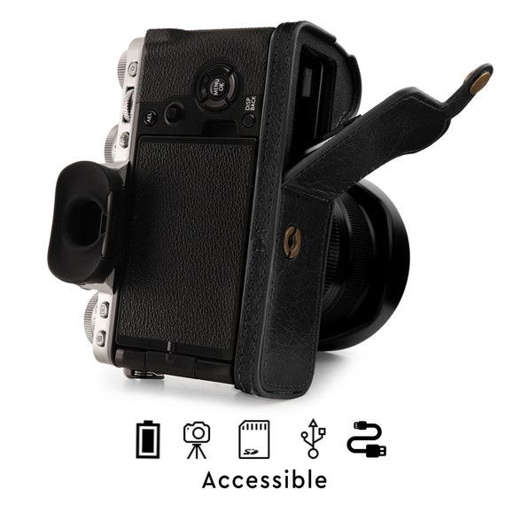Fuji XT4 L-plate Genuine Leather Camera Case Bag Half Cover For Fujifilm XT4