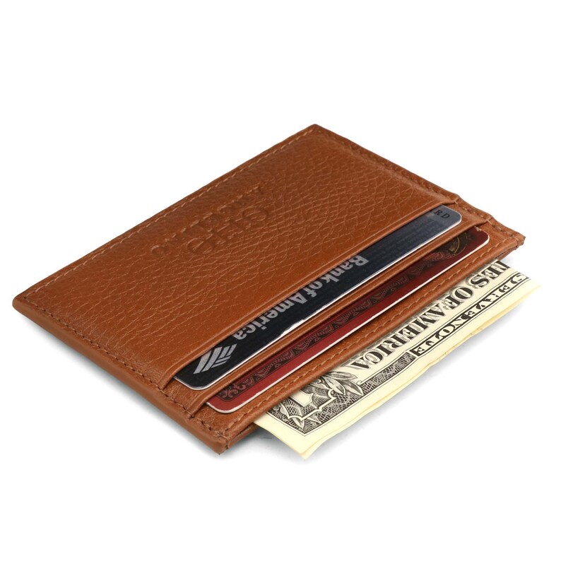 Top Grain Leather Minimalist Wallet for Daily Travel Slim Etsy
