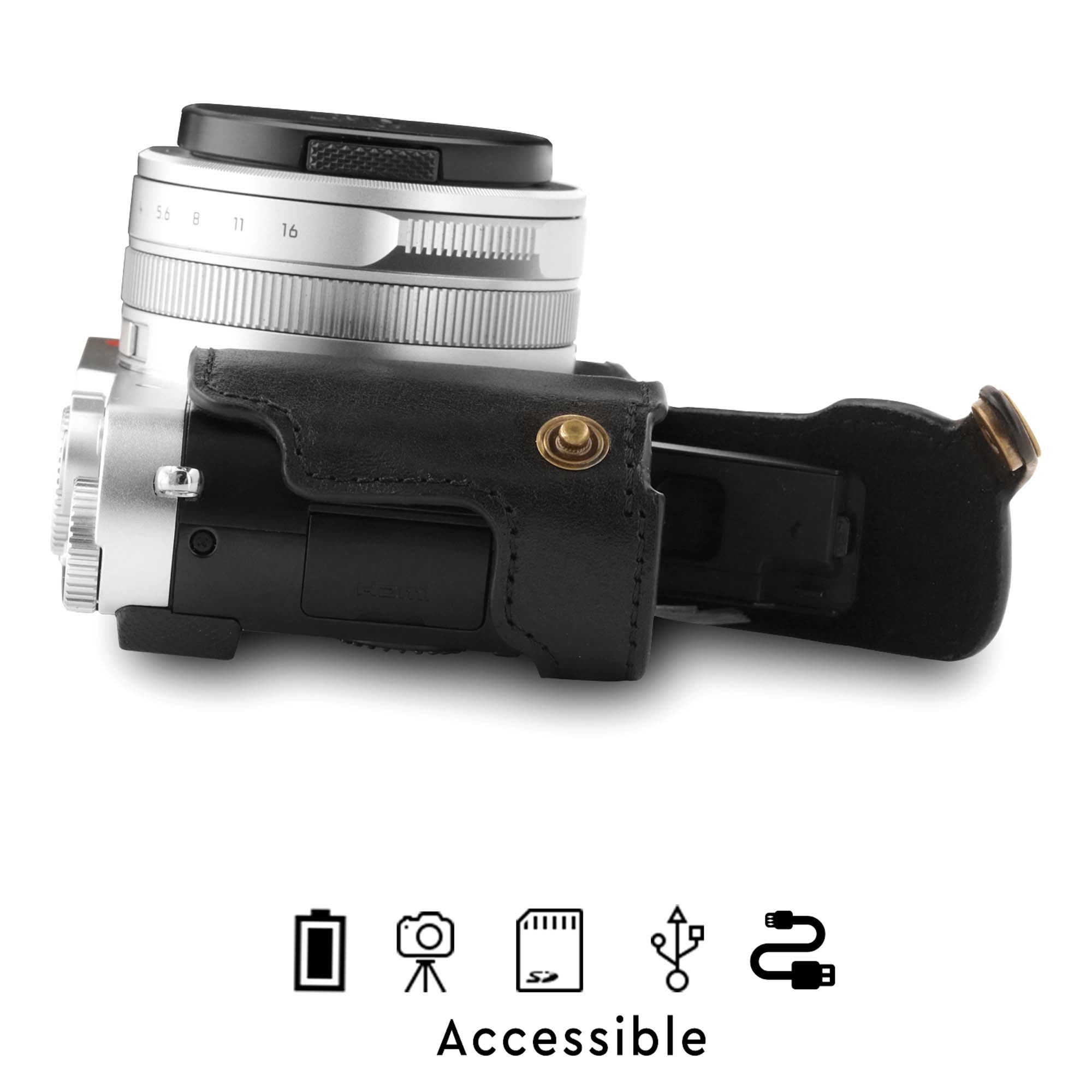 Fine Leather Camera Case & Strap Compatible With Leica Dlux 7 Etsy