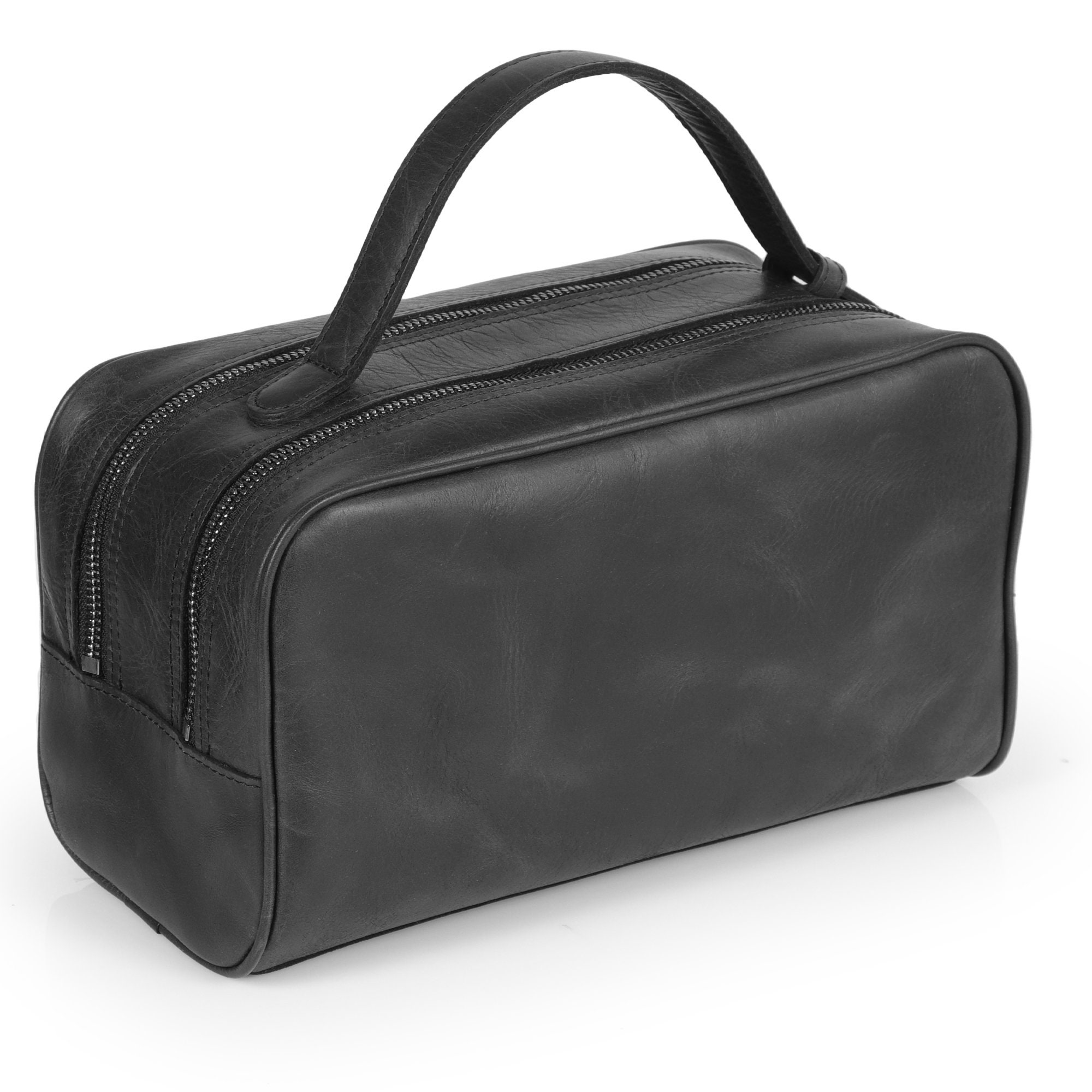The Toiletry Bag - Men's Top Grain Leather Travel Bag