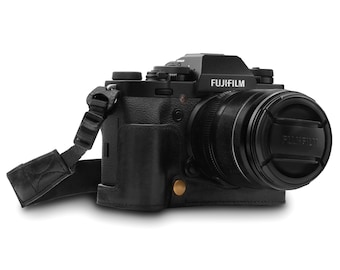 富士フイルム X-T20 | X-T10用 牛革カメラケース（ストラップ付き