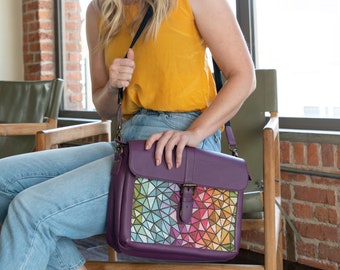 Leather Messenger Bag Personalized, MacBook 13/15, Travel Work Bag, Unisex Leather Laptop Bag, Gifts for Him/Her