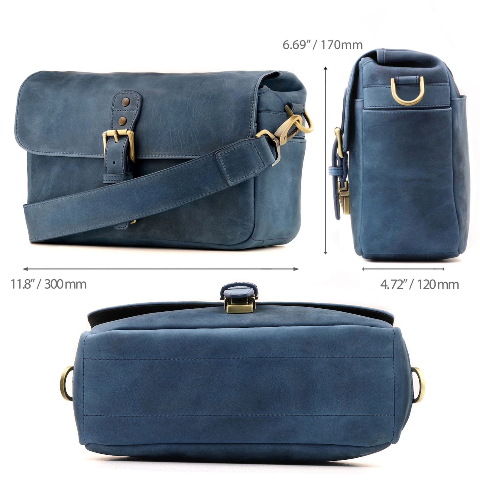 Personalized Italian Leather Messenger Bag Camera Bag for Etsy