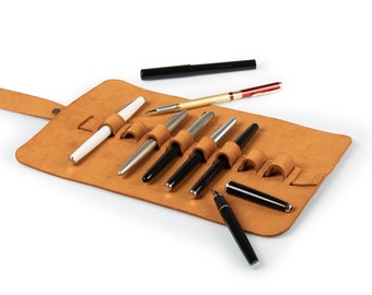 Étui pour stylo plume personnalisé fabriqué à la main, Porte-crayons en cuir de qualité supérieure, Pochette à crayons de qualité, Porte-stylo élégant, Étui personnalisé