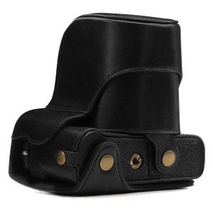 Ever Ready Top Grain Leather Fujifilm X-E3 (23mm & 18-55mm) Camera Case with Battery Access, Solid Quality Camera Cover for Precision Fit