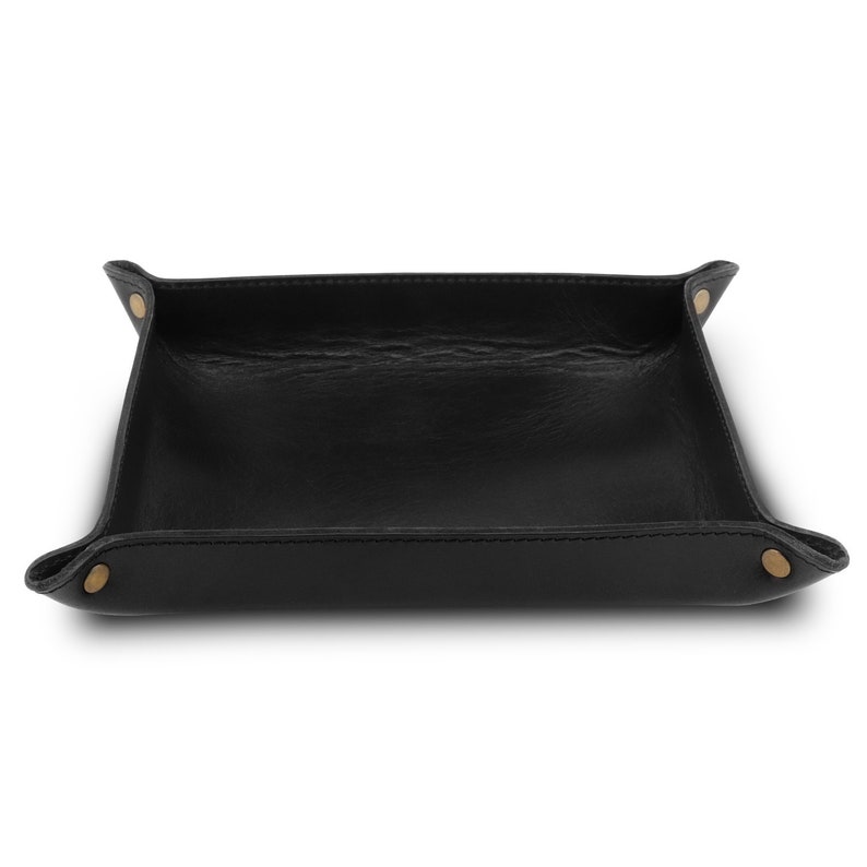 Personalized Top Grain Leather Catch All Tray Valet Tray Etsy