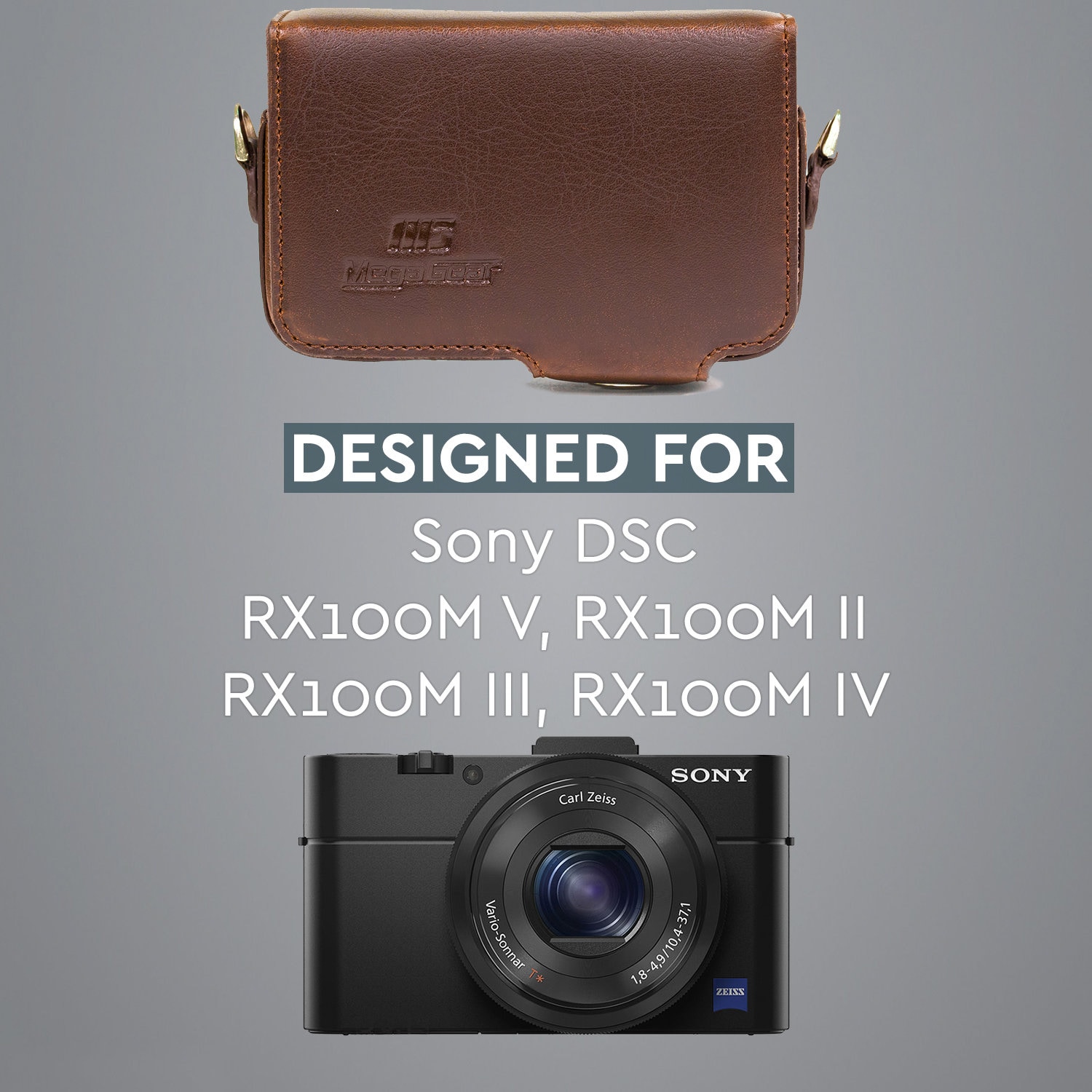 Sony Cyber-shot DSC-RX100 VII Leather Camera Case With Strap, High