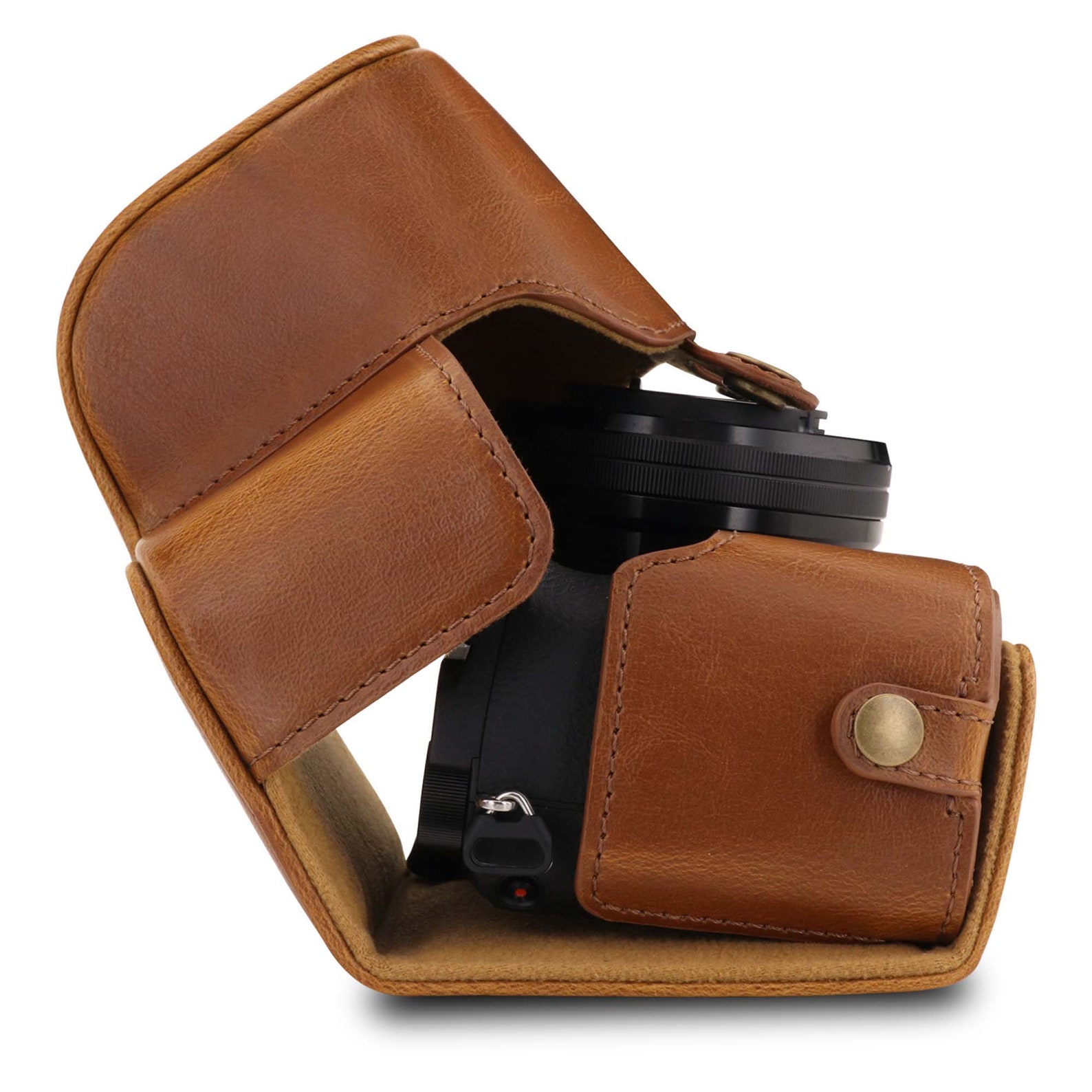Leather Camera Case & Strap Compatible With Sony Alpha A6100 Etsy