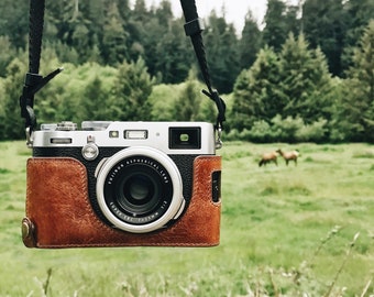 Fujifilm X100F Kameratasche, Kameratasche aus Leder, Handgefertigt