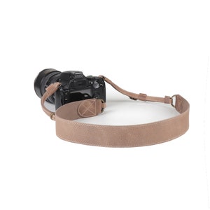 Cadeau personnalisé avec sangle pour appareil photo en cuir Bracelet personnalisé pour photographes avec support pour appareil photo reflex numérique Cadeau pour lui Cadeau pour elle Mink