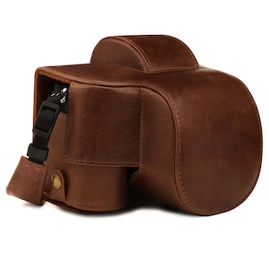 Fine Leather Camera Case & Strap Compatible with Nikon Z50 (16-50mm Lens)