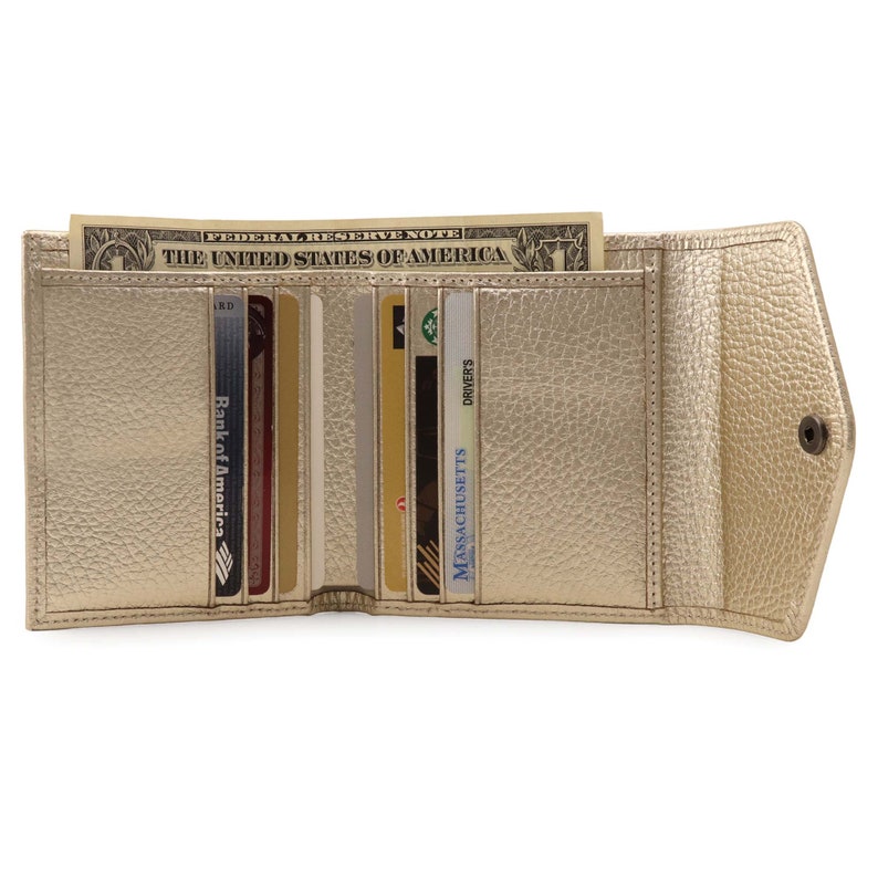 Slim Unisex Clutch Wallet Designed To Be Practical Hand Crafted Top Grain Leather Envelope Wallet RFID Blocking Trifold Credit Card Wallet