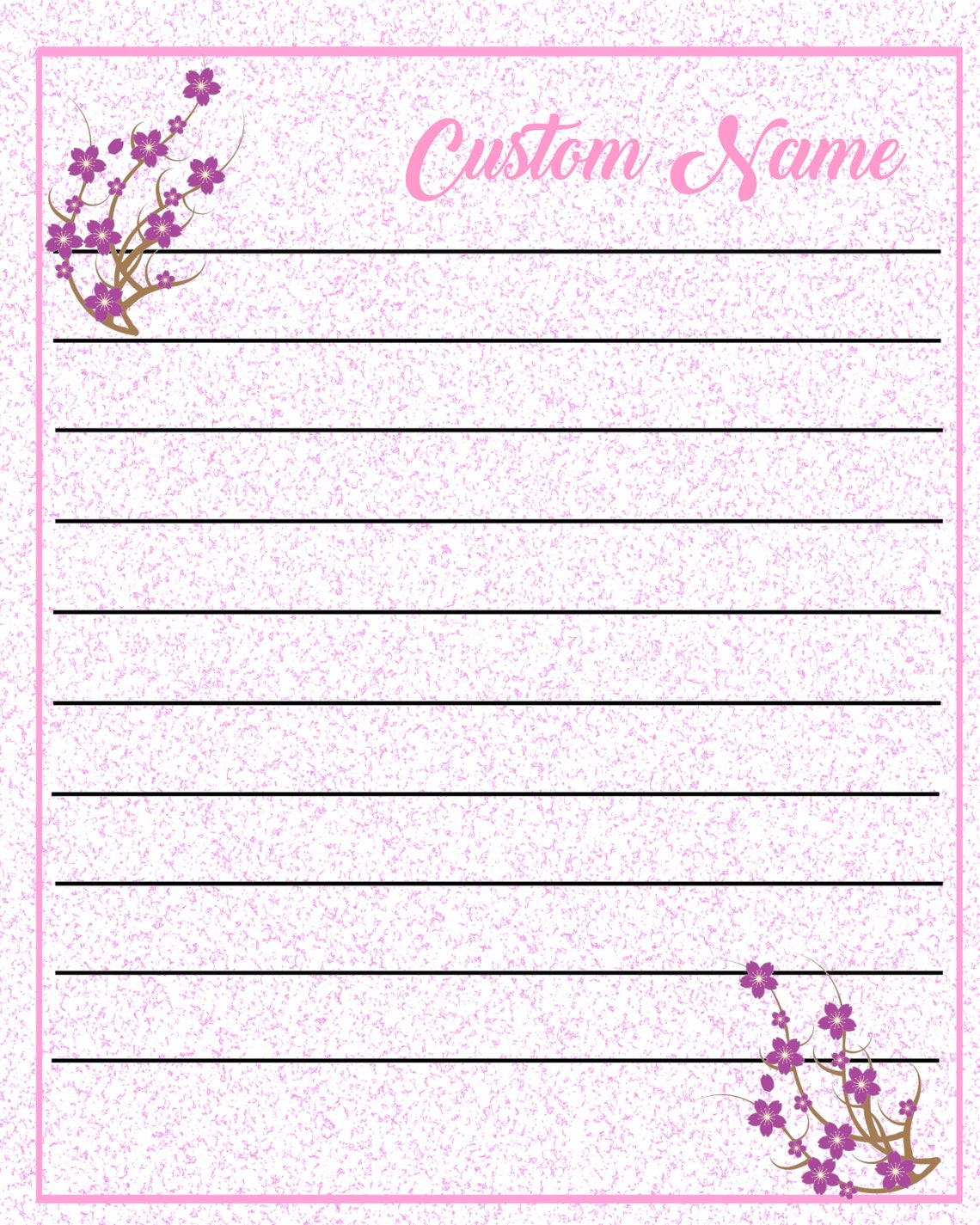 Custom Stationery Paper 8 X 10 Etsy Ireland