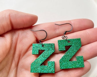 Laser Cut Wood Zionsville Earrings