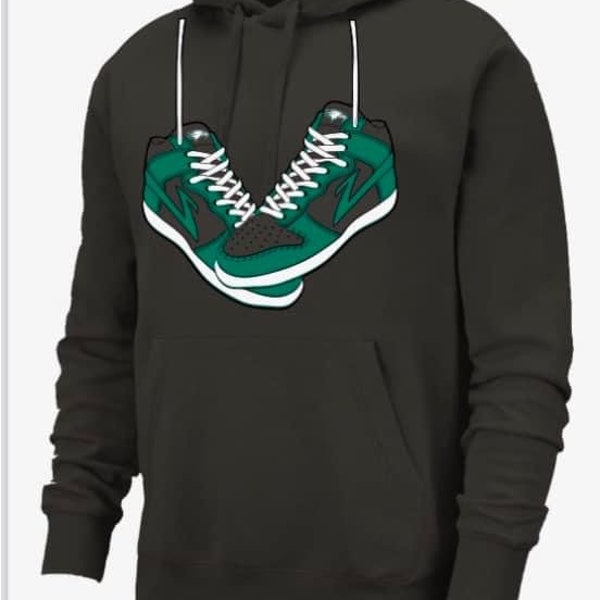 Zionsville Eagle Gym Shoe Hoodie - Soft - Adult and Youth Sizes - Porch Pick Up - Grey or Black