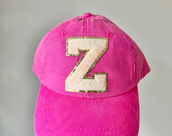 PINK Breast Cancer Awareness Zionsville Women’s Trucker Hats in letter Z, Zionsville, Soft, Vintage