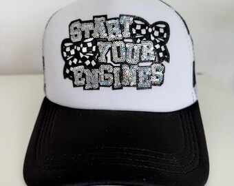Indy 500 Foam Trucker Hat - Race Car - Start Your Engines - Checkered Flag - Indy Car - NASCAR