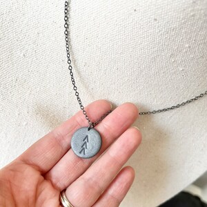 Lucky Mama Project Clay Necklace, Lucky Few, Down Syndrome, 16” gunmetal arrow charm