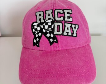 Race Day Bow Womens Baseball Hat - NASCAR - Indycar